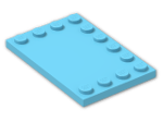 LEGO® Brick: Tile 4 x 6 with Studs on Edges 6180 | Color: Medium Azur