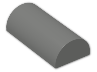 LEGO® Brick: Brick 2 x 4 with Curved Top 6192 | Color: Dark Grey