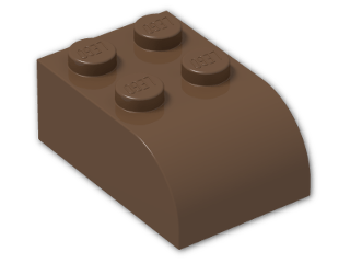 LEGO® Stein: Brick 2 x 3 with Curved Top 6215 | Farbe: Brown