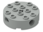 LEGO® Brick: Brick 4 x 4 Round with Holes 6222 | Color: Grey