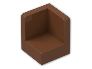 LEGO® Stein: Panel 1 x 1 x 1 Corner with Rounded Corners 6231 | Farbe: Reddish Brown