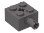 LEGO® Brick: Brick 2 x 2 with Pin and Axlehole 6232 | Color: Dark Stone Grey