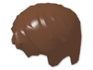 LEGO® Brick: Minifig Hair Short, Tousled with Side Parting 62810 | Color: Reddish Brown