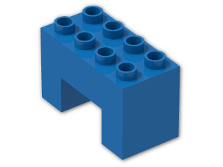 LEGO® Stein: Duplo Brick 2 x 4 x 2 with 2 x 2 Cutout on Bottom 6394 | Farbe: Bright Blue