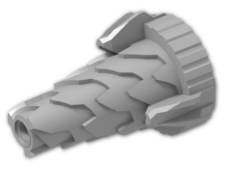 LEGO® Brick: Cone 4 x 4 x 6 Jagged with Inner Gear 24 Teeth 64713 | Color: Silver