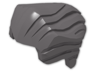 LEGO® Brick: Minifig Hair Backslick 64798 | Color: Dark Stone Grey