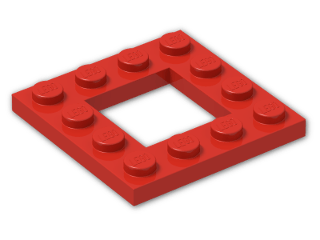 LEGO® Stein: Plate 4 x 4 with Open Centre 2 x 2 64799 | Farbe: Bright Red