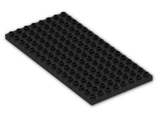 LEGO® Brick: Duplo Plate 8 x 16 6490 | Color: Black