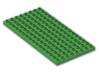 LEGO® Brick: Duplo Plate 8 x 16 6490 | Color: Bright Green