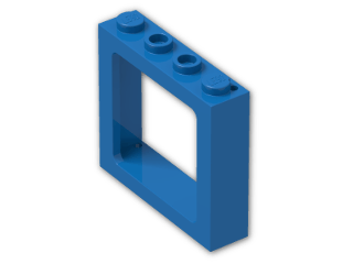 LEGO® Brick: Train Window 1 x 4 x 3 New 6556 | Color: Bright Blue