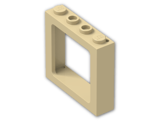 LEGO® Brick: Train Window 1 x 4 x 3 New 6556 | Color: Brick Yellow