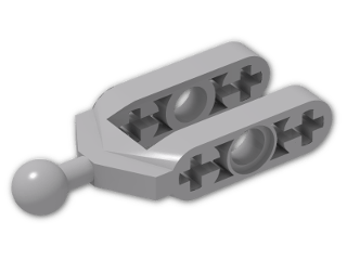 LEGO® Brick: Technic Suspension Arm 2 x 4.8 with Towball 6572 | Color: Medium Stone Grey