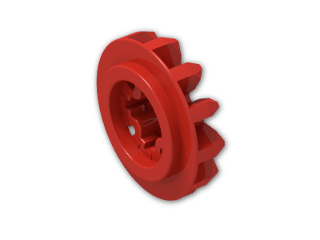 LEGO® Brick: Technic Gear 12 Tooth Bevel 6589 | Color: Bright Red