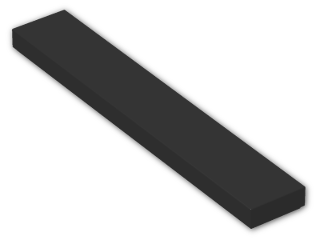 LEGO® Brick: Tile 1 x 6 6636 | Color: Black