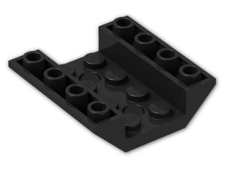 LEGO® Brick: Slope Brick 45 4 x 4 Double Inverted with Center Holes 72454 | Color: Black