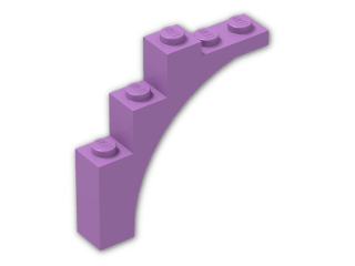 LEGO® Brick: Arch 1 x 5 x 4 with Reinforced Tip 76768 | Color: Medium Lavender