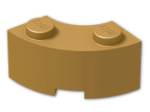 LEGO® Brick: Brick 2 x 2 Corner Round w Stud Notch and Reinforced Underside 85080 | Color: Warm Gold