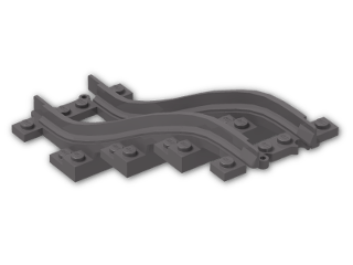 LEGO® Brick: Train Track 4 Studs Wide Ramp 85977 | Color: Dark Stone Grey
