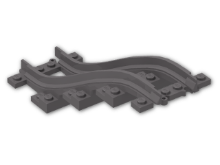 LEGO® Stein: Train Track 4 Studs Wide Ramp 85977 | Farbe: Dark Stone Grey