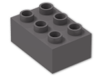 LEGO® Brick: Duplo Brick 2 x 3 87084 | Color: Dark Stone Grey