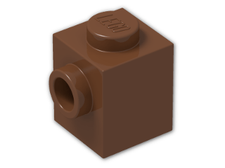 LEGO® Brick: Brick 1 x 1 with Stud on 1 Side 87087 | Color: Reddish Brown