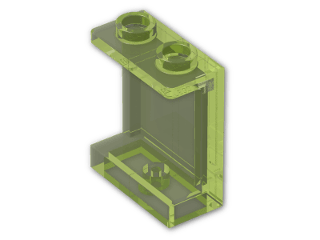 LEGO® Stein: Panel 1 x 2 x 2 Reinforced with Hollow Studs 87552 | Farbe: Transparent Bright Green