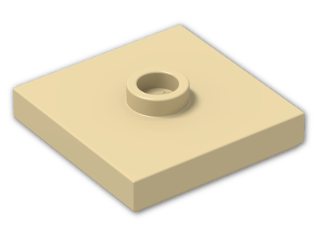 LEGO® Brick: Plate 2 x 2 with Groove with 1 Center Stud 87580 | Color: Brick Yellow