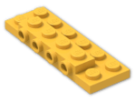 LEGO® Brick: Plate 2 x 6 x 0.667 with Four Studs On Side and Four Raised 87609 | Color: Flame Yellowish Orange