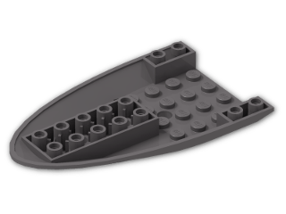 LEGO® Brick: Plane Bottom 6 x 10 x 1 87611 | Color: Dark Stone Grey