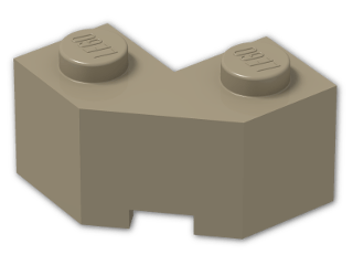 LEGO® Brick: Brick 2 x 2 Facet 87620 | Color: Sand Yellow