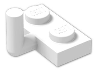 LEGO® Brick: Plate 1 x 2 with Vertical Bar on Long Side and Short Arm 88072 | Color: White
