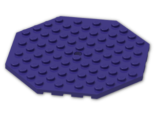 LEGO® Brick: Plate 10 x 10 Octagonal with Hole and Snapstud 89523 | Color: Medium Lilac