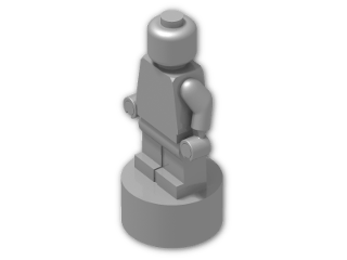 LEGO® Brick: Minifig Statuette 90398 | Color: Silver Metallic