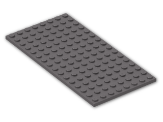 LEGO® Brick: Plate 8 x 16 92438 | Color: Dark Stone Grey