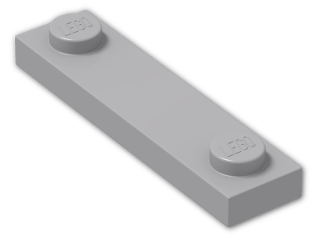 LEGO® Brick: Plate 1 x 4 with Two Studs  92593 | Color: Medium Stone Grey