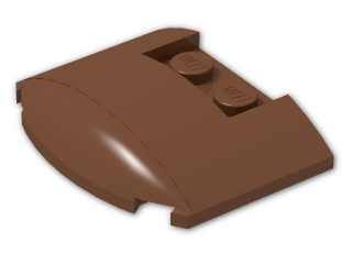 LEGO® Stein: Slope Brick Curved 3 x 4 x 0.667 Rounded 93604 | Farbe: Reddish Brown