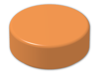 LEGO® Stein: Tile 1 x 1 Round with Groove 98138 | Farbe: Bright Orange