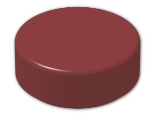 LEGO® Brick: Tile 1 x 1 Round with Groove 98138 | Color: New Dark Red