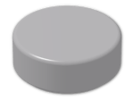 LEGO® Brick: Tile 1 x 1 Round with Groove 98138 | Color: Medium Stone Grey