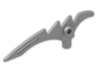 LEGO® Stein: Minifig Weapon Crescent Blade Serrated with Bar 0.5L 98141 | Farbe: Silver