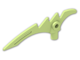 LEGO® Stein: Minifig Weapon Crescent Blade Serrated with Bar 0.5L 98141 | Farbe: Spring Yellowish Green