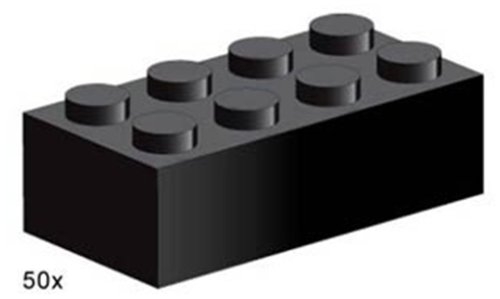 LEGO® Bulk Bricks 2 x 4 Black Bricks 3458 released in 2000 - Image: 1