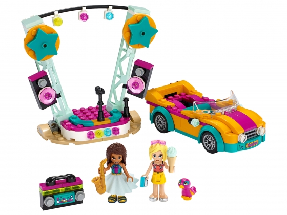 LEGO® Friends Andrea's Car & Stage 41390 released in 2020 - Image: 1