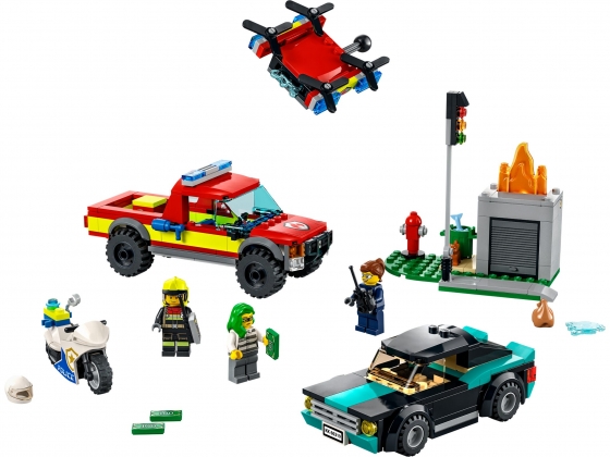 LEGO® City Fire Rescue & Police Chase 60319 released in 2022 - Image: 1