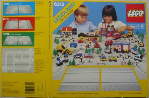 LEGO® Town Straight Road Plates 6312 released in 1986 - Image: 1