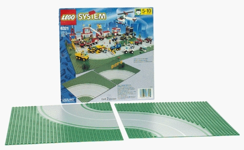 LEGO® Town Curved Road Plates 6321 released in 1997 - Image: 1